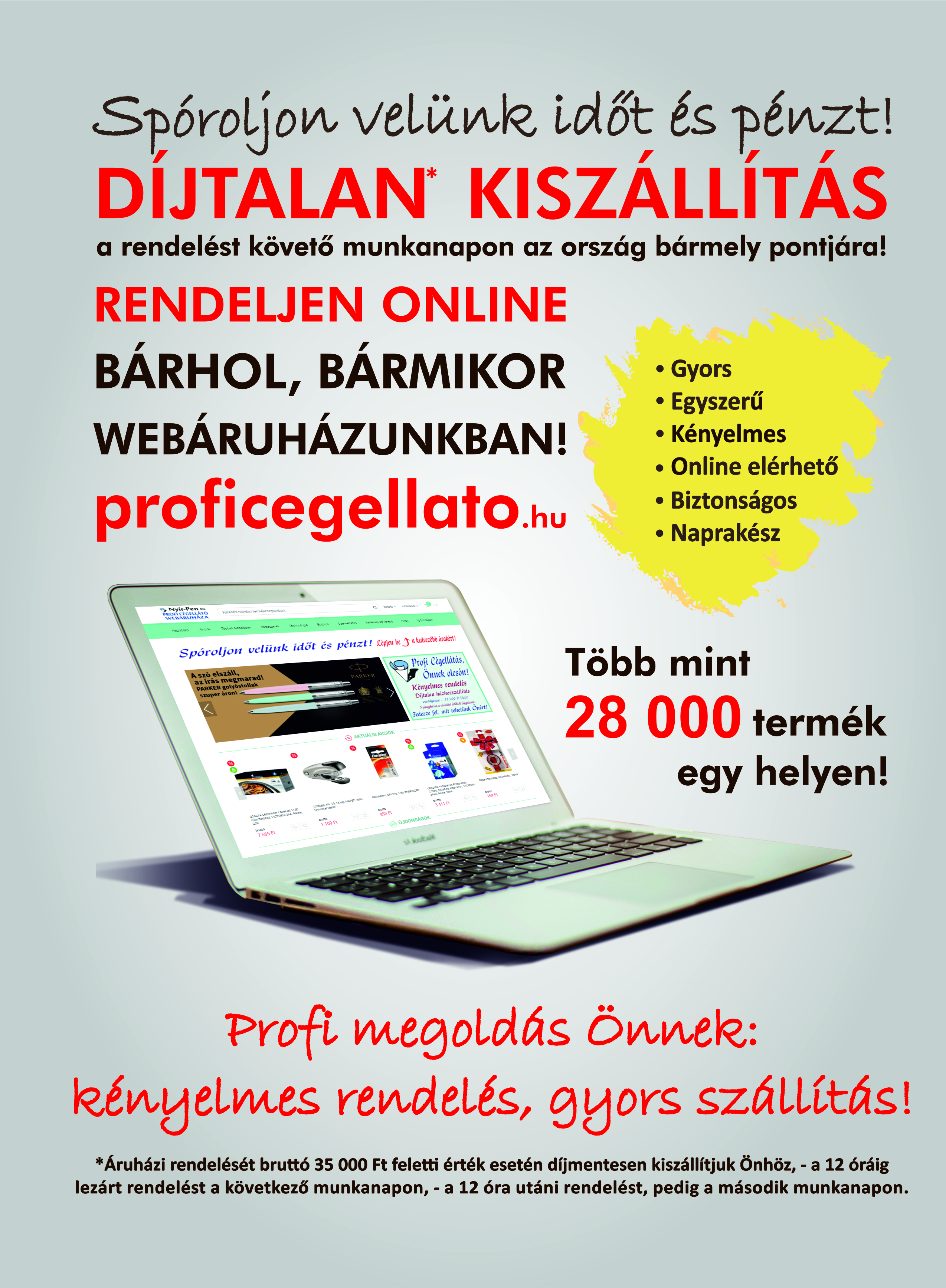 Irodaszer, gyors házhozszállítással